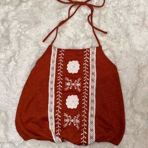Burnt Orange Halter Top